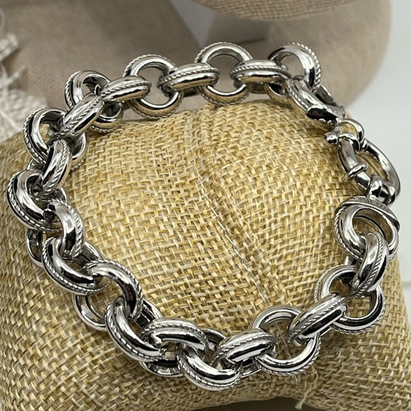 QVC Jewelry - Vintage Milor Italy Epiphany 925 Sterling Silver Chain Bracelet